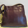 Lovely vintage burgundy leather bag, shoulder bag, Emmy Wieleman 