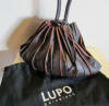 Gorgeous brown leather shoulderbag, Lupo Barcelona, model Abanico,