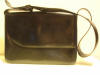 vintage leather shoulder bag, in black mat patent leather! Nanini, Italy